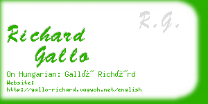richard gallo business card