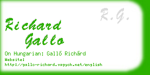 richard gallo business card